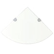 Vidaxl hoekschappen 2 st met chromen dragers 35x35 cm glas transparant
