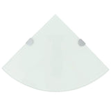 Vidaxl hoekschappen 2 st met chromen dragers 35x35 cm glas wit