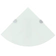 Vidaxl hoekschappen 2 st met chromen dragers 35x35 cm glas wit