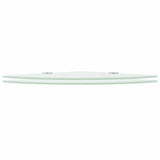 Vidaxl hoekschappen 2 st met chromen dragers 35x35 cm glas wit