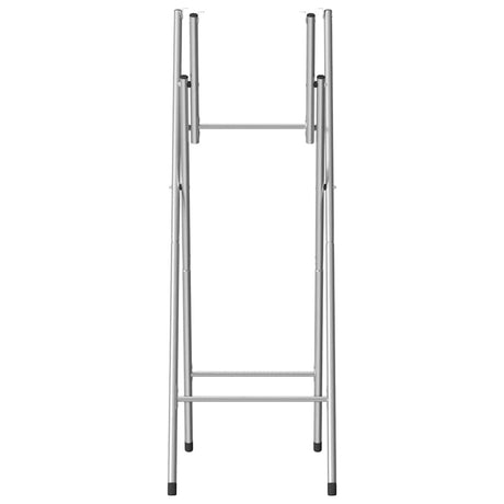 Vidaxl bartafelpoten inklapbaar 45x53x108 cm staal zilverkleurig