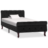 Vidaxl bedframe fluweel zwart 90x200 cm