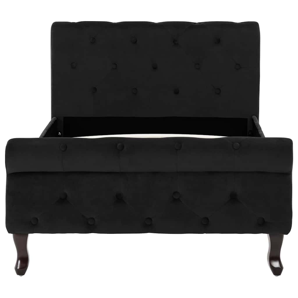 Vidaxl bedframe fluweel zwart 90x200 cm