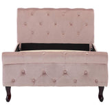 Vidaxl bedframe fluweel roze 90x200 cm