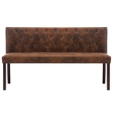 Vidaxl bankje 148,5 cm kunstsuède bruin