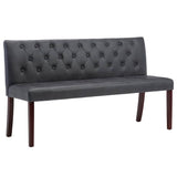 Vidaxl bankje 148,5 cm kunstsuède grijs