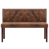 Vidaxl bankje 120 cm kunstsuède bruin