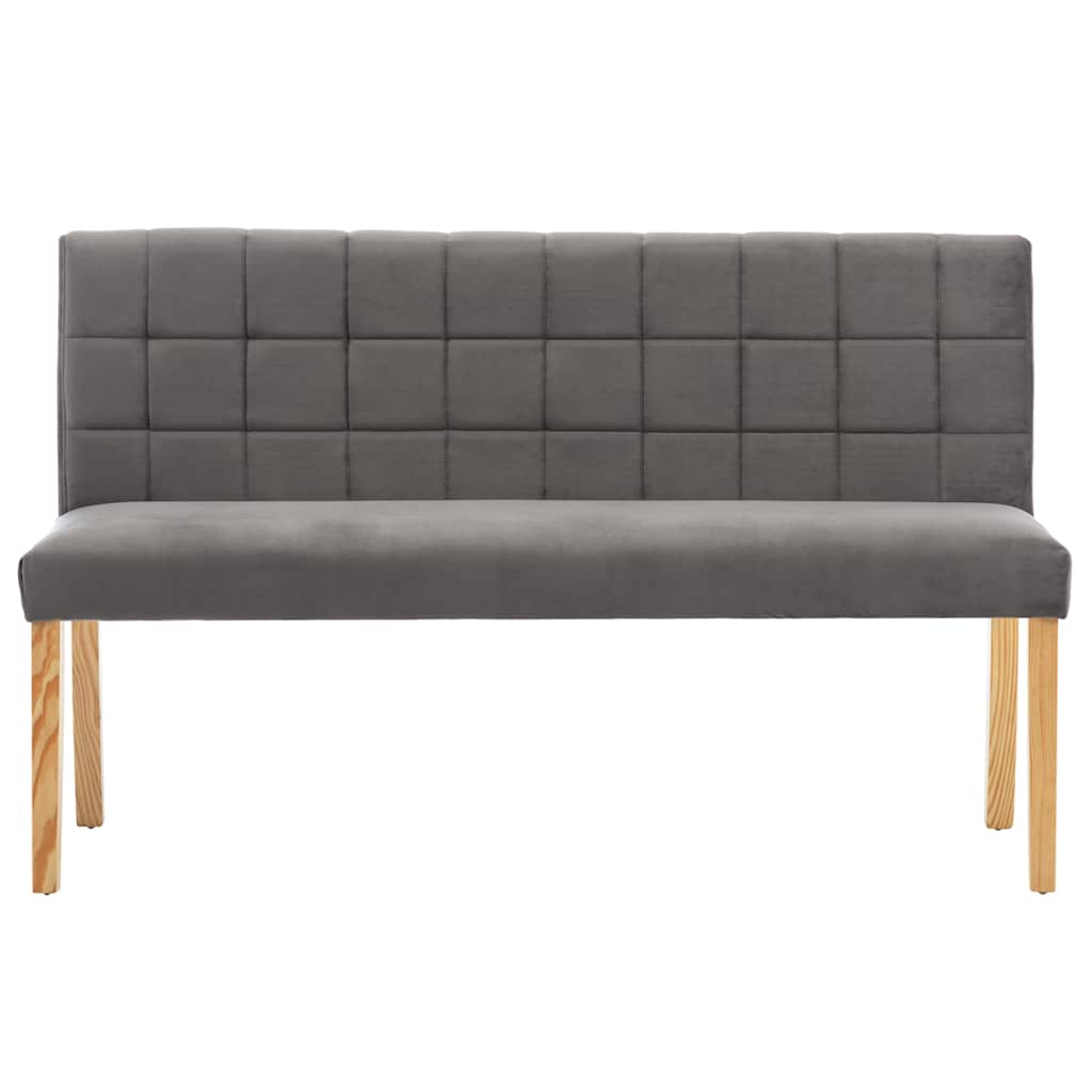 Vidaxl bankje 140 cm fluweel grijs