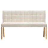 Vidaxl bankje 140 cm fluweel crèmekleurig