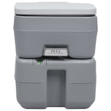 Vidaxl Camps Toilette tragbar 20 + 10 l Grau