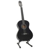 Vidaxl 12-teilige Gitarrenset Klassiker Anfänger 4 4 39 Schwarz