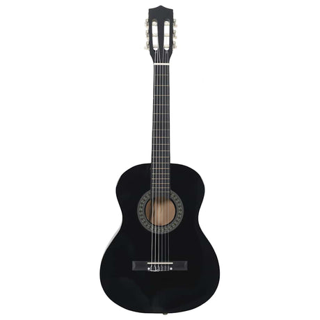 Vidaxl 8-teilige Gitarrenset Klassiker Anfänger 3 4 36 Schwarz