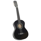 Vidaxl 8-teilige Gitarrenset Klassiker Anfänger 1 2 34 Schwarz