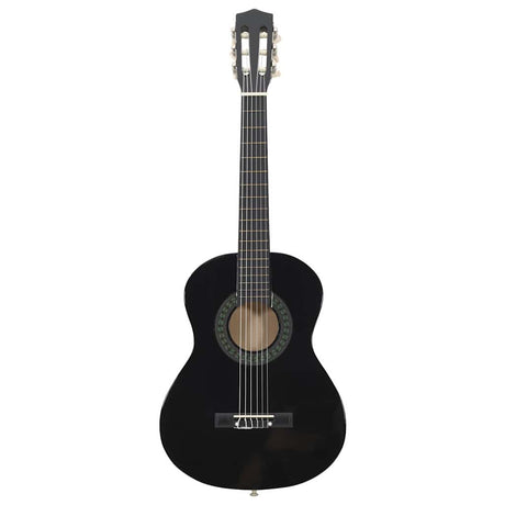 Vidaxl 8-teilige Gitarrenset Klassiker Anfänger 1 2 34 Schwarz