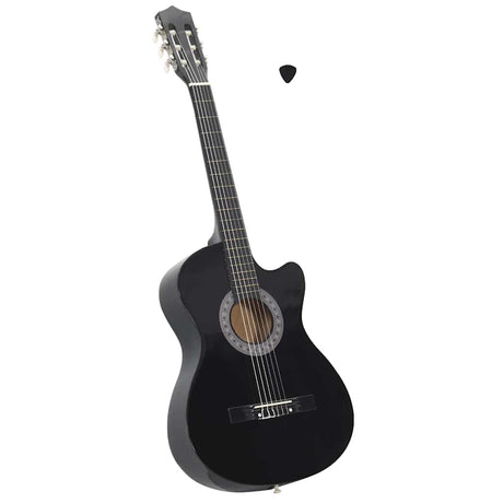 Vidaxl -Gitarrenausschnitt mit 6 Saiten Western Classic 38 Schwarz