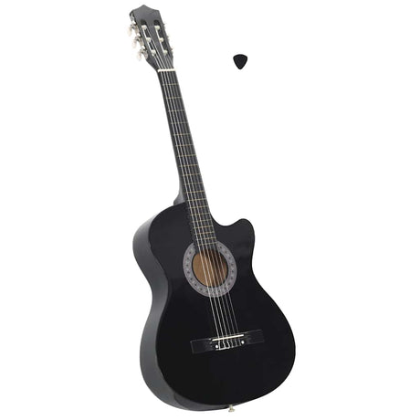 Vidaxl -Gitarrenausschnitt mit 6 Saiten Western Classic 38 Schwarz