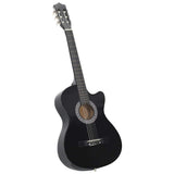 Vidaxl -Gitarrenausschnitt mit 6 Saiten Western Classic 38 Schwarz