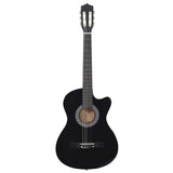 Vidaxl -Gitarrenausschnitt mit 6 Saiten Western Classic 38 Schwarz