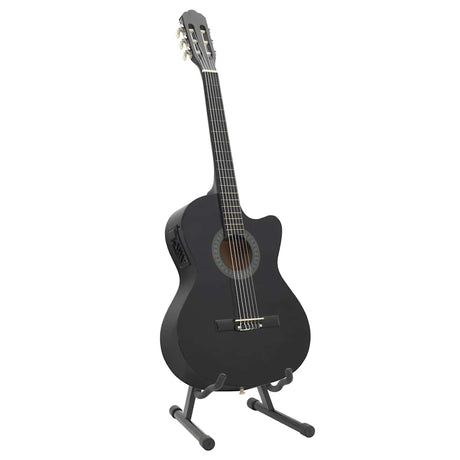 Vidaxl 12-teiliges Gitarrenset mit Equalizer und 6 Saiten Western Black