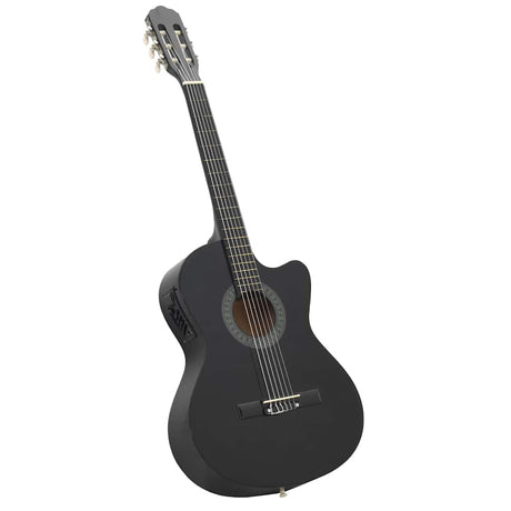 Vidaxl 12-teiliges Gitarrenset mit Equalizer und 6 Saiten Western Black