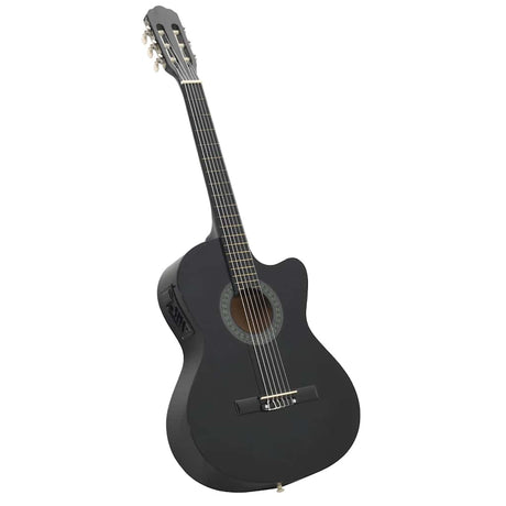 Vidaxl 12-teiliges Gitarrenset mit Equalizer und 6 Saiten Western Black