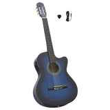 Vidaxl Gitarrenausschnitt mit Equalizer 6 Saiten Western Classic Blue