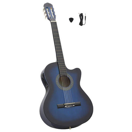 Vidaxl Gitarrenausschnitt mit Equalizer 6 Saiten Western Classic Blue