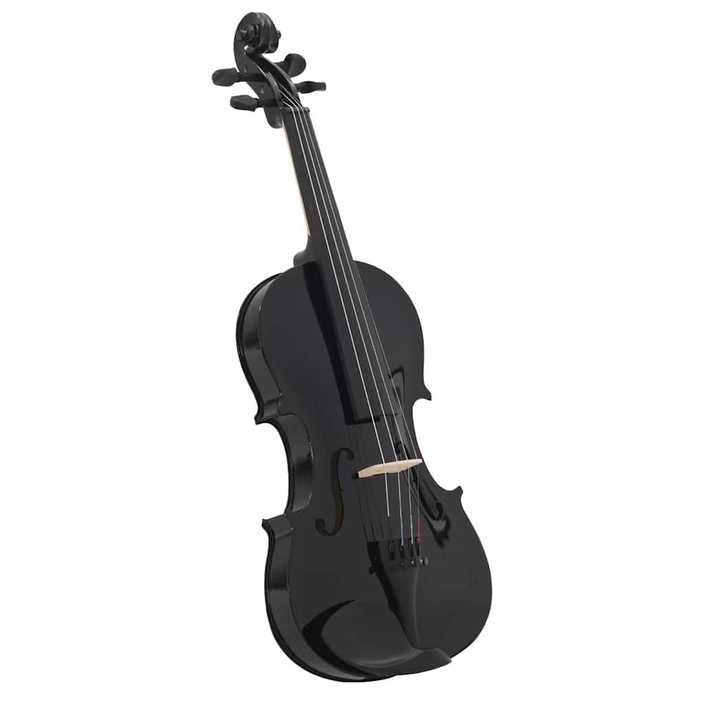 Vidaxl Violinenset mit Bogen und Kinnhalter 4 4 schwarz