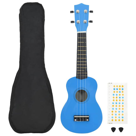 Vidaxl Ukulele-Set mit Tasche für Kinder Sopran 21'' blau