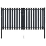 Vidaxl -Port Doppel 306x200 cm Stahl Anthrazit
