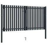Vidaxl -Port Doppel 306x200 cm Stahl Anthrazit