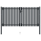 Vidaxl -Port Doppel 306x220 cm Stahl Anthrazit