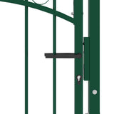 Vidaxl poort met speerpunten 100x125 cm staal groen