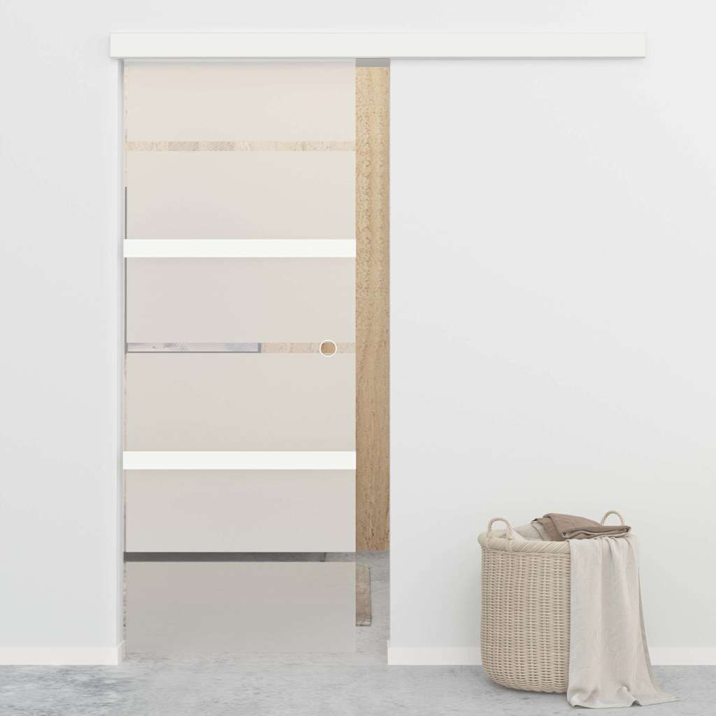 Vidaxx-Schiebetür mit Softstopps 76x205 cm ESG-Glas und Aluminium