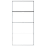 VidaXL Schiebetür 102,5x205 cm Aluminium und ESG-Glas schwarz