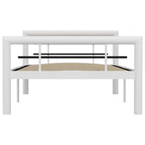 Vidaxl bedframe metaal wit en zwart 90x200 cm
