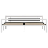 Vidaxl bedframe metaal wit en zwart 180x200 cm