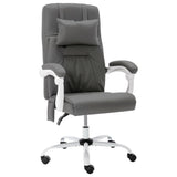 Vidaxl kantoormassagestoel kunstleer grijs