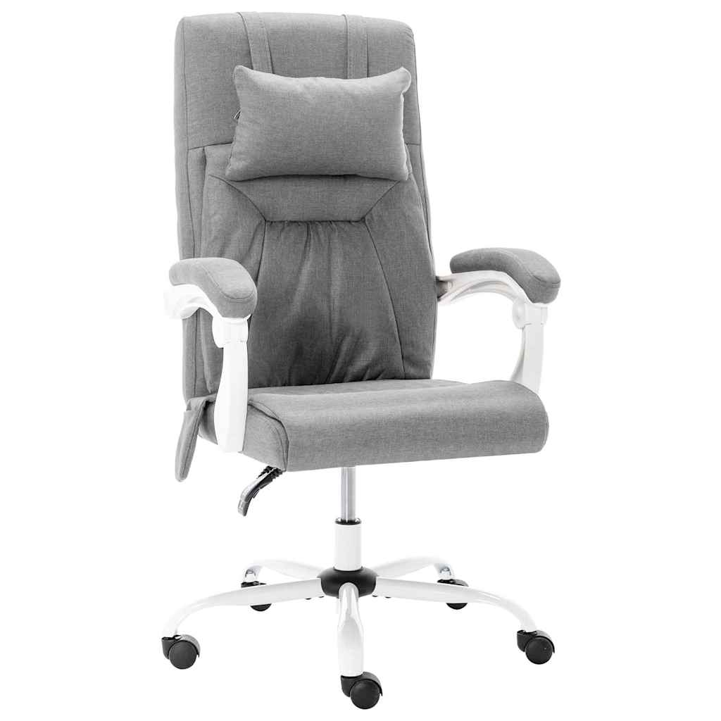 Vidaxl kantoormassagestoel stof grijs