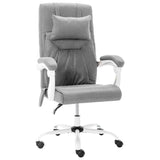 Vidaxl kantoormassagestoel stof grijs