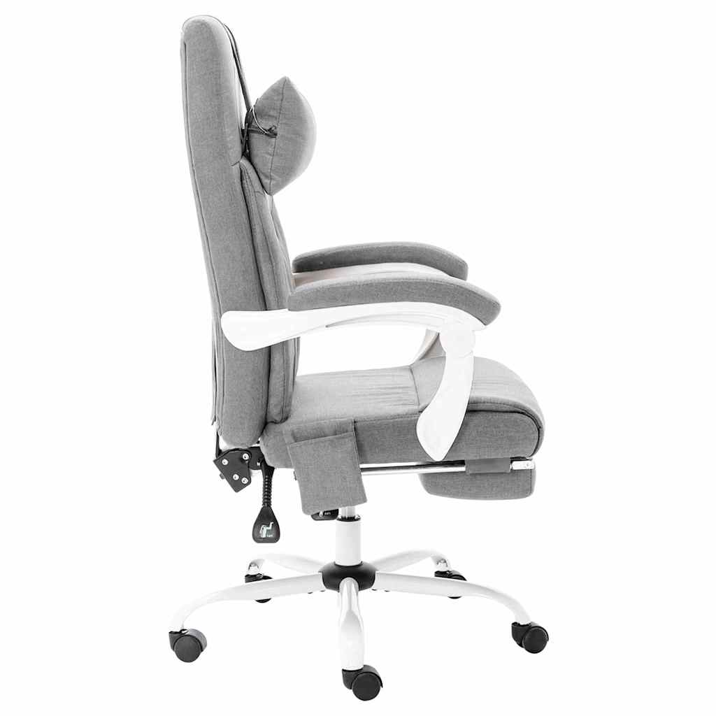 Vidaxl kantoormassagestoel stof grijs
