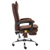 Vidaxl kantoormassagestoel stof bruin