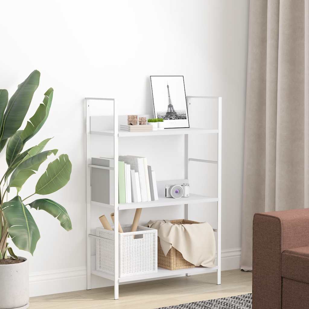 Vidaxl boekenkast met 3 schappen 60x27,6x90,5 cm bewerkt hout wit