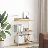 Vidaxl boekenkast 3 schappen 60x27,6x90,5 cm bewerkt hout eikenkleurig