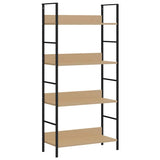 Vidaxl boekenkast 4 schappen 60x27,6x124,5 cm bewerkt hout eikenkleur