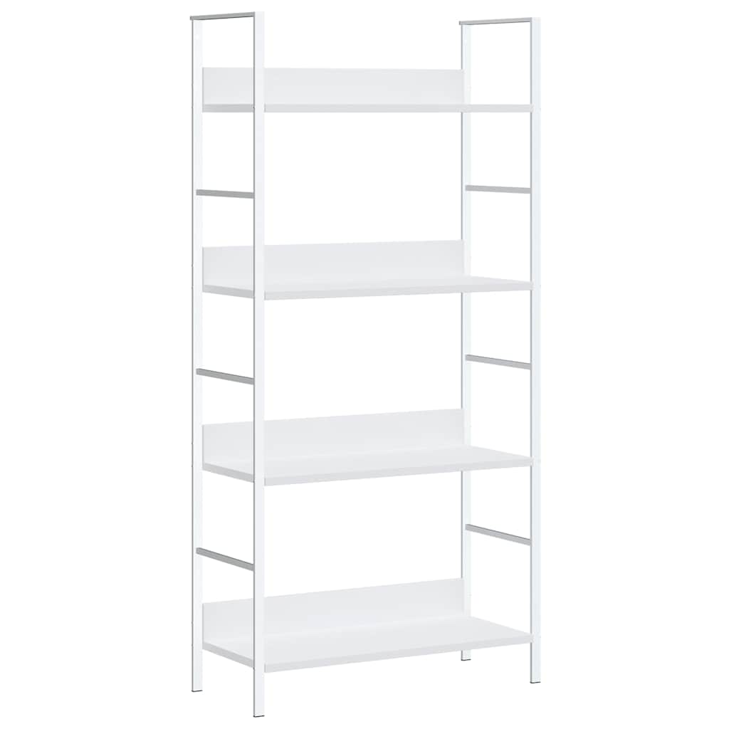 Vidaxl boekenkast met 4 schappen 60x27,6x124,5 cm bewerkt hout wit