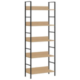 Vidaxl boekenkast 5 schappen 60x27,6x158,5 cm bewerkt hout eikenkleur