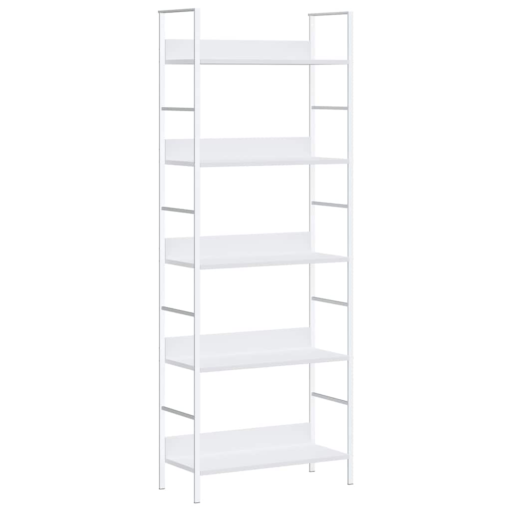 Vidaxl boekenkast met 5 schappen 60x27,6x158,5 cm bewerkt hout wit