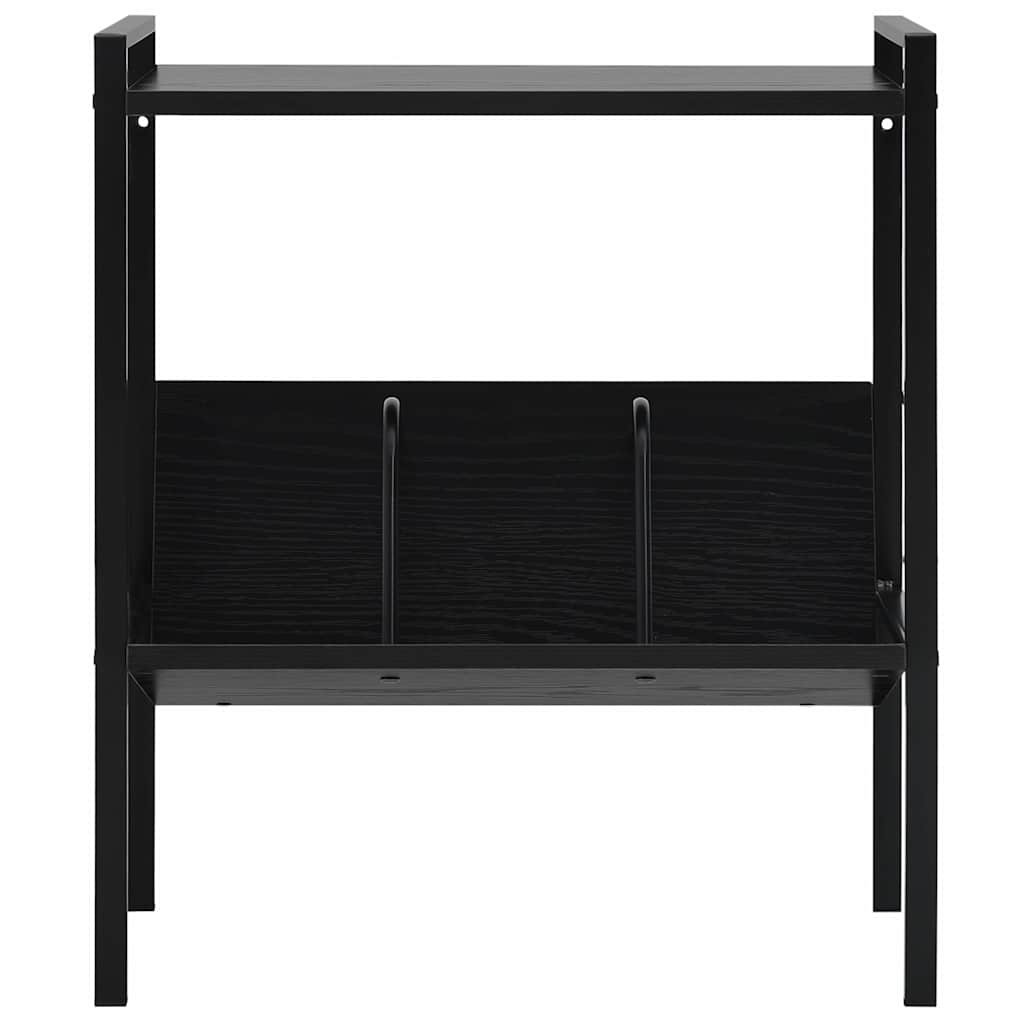 Vidaxl boekenkast met 2 schappen 52x28x59 cm bewerkt hout zwart