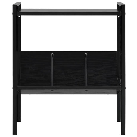 Vidaxl boekenkast met 2 schappen 52x28x59 cm bewerkt hout zwart